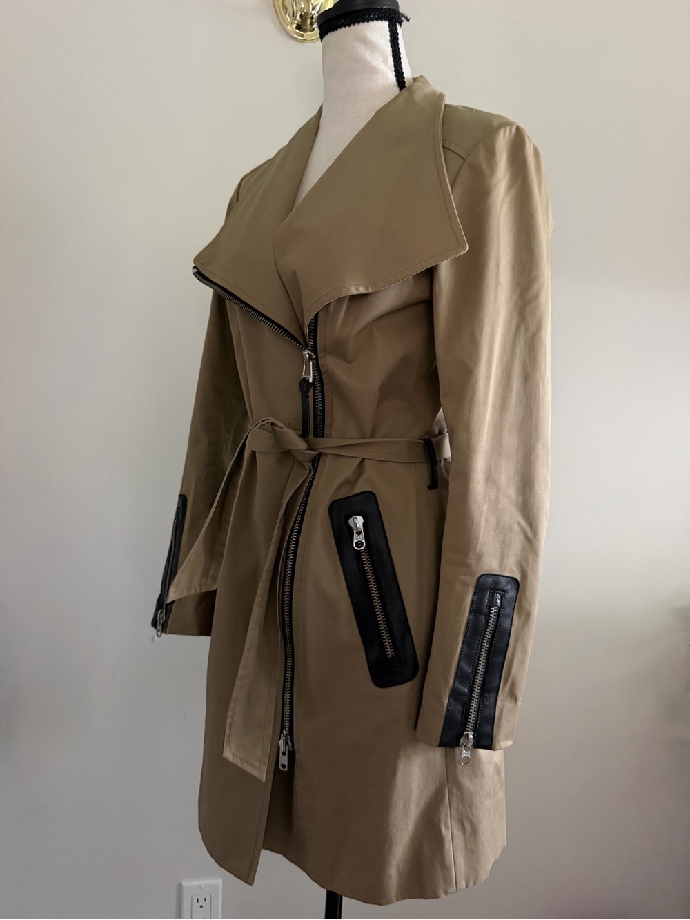 Mackage Tan Trench Coat - Picture 11 of 15